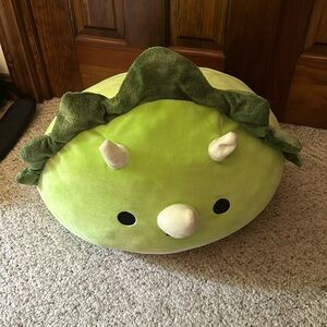 Tristan the triceratop squishmallow.